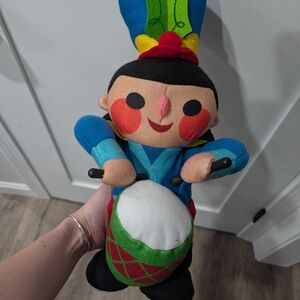 Plush Drummer Doll Toy in Blue, Green and Red